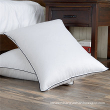 Satin double needle stitching Wrinkle Resistant Wholesale White Duck Down Pillow